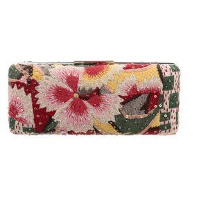 Kenzo Floral Embroidered Box Clutch